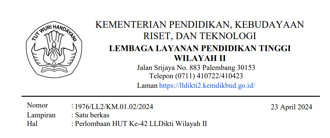 Perlombaan HUT Ke-42 LLDikti Wilayah II