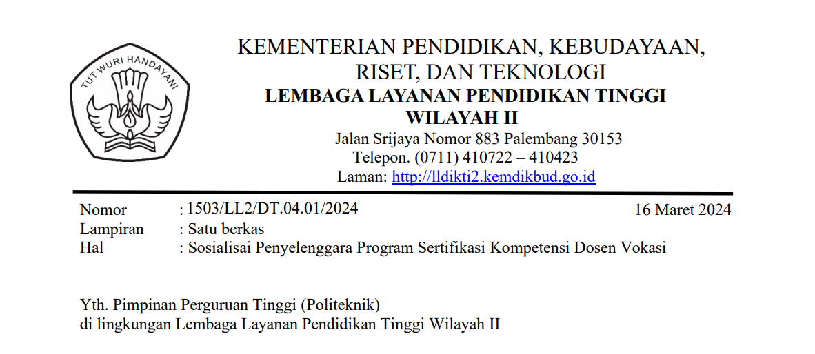 Sosialisasi Penyelenggara Program Sertifikasi Kompetensi Dosen Vokasi