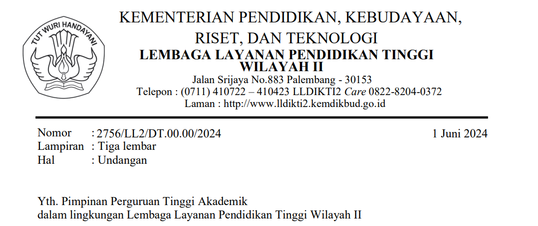 Undangan Bimbingan Teknis Tata Kelola MBKM di Wilayah Lampung